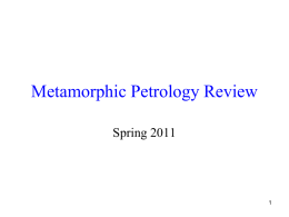 Petrology Lecture 9 Review - FAU