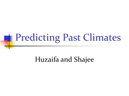 Predicting Past Climates