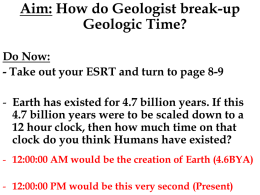 Aim: How do Geologist break