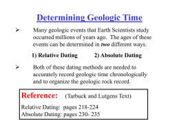 Determining Geologic Time