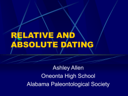 RELATIVE AND ABSOLUTE DATING
