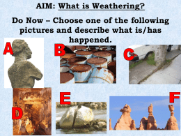 Physical/Chemical Weathering