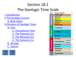 Section 18.1 The Geologic Time Scale