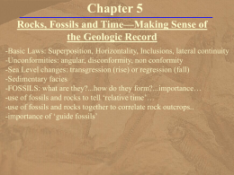 Chapter 5 - Rocks Fossils Time