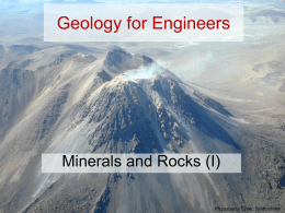 3A8 Week 01 Lecture 02-Rocks and minerals 01