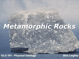 Lecture 08B / Metamorphic Rocks