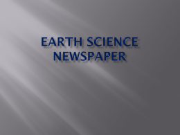 Earth Science Newspaper