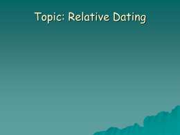 1 Relative Dating