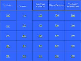 Jeopardy review game-natural resources