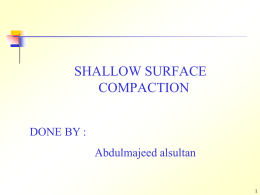 shallow surface compaction