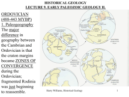 Early Paleozoic Geology 2.