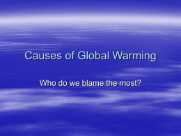 Causes of Global Warming