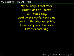 My Country Tis Of Thee