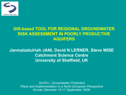 a gis based tool for regional groundwater risk assessment in poorly