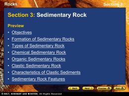 Sedimentary Rock Features Rocks Section 3