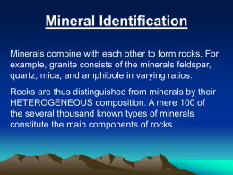 Mineral Identification