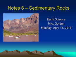Notes 7 – Sedimentary Rocks