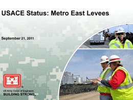 September 21, 2011 USACE Report to the Board of Directors
