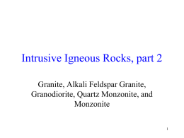 Intrusive Igneous Rocks, part 2 - FAU