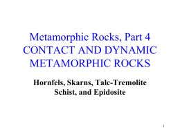 Lab 12 - Contact and Dynamic Metamorphic Rocks