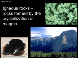 Igneous rocks - HEDCen Science