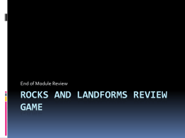 Rocks and Landforms Review Gamex