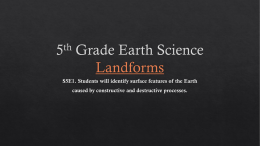 5th Grade Earth Science Landforms