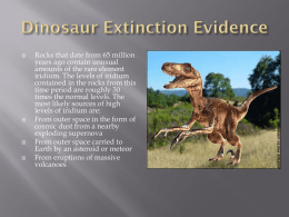 Dinosaur Extinction Evidence