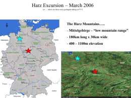 The Harz Mountains…..