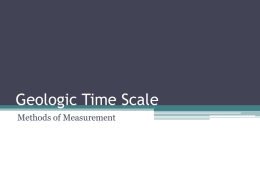 Geo-time scale measurements notes
