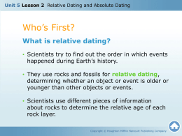 What is relative dating?