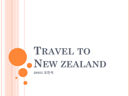 Travel to New zealand