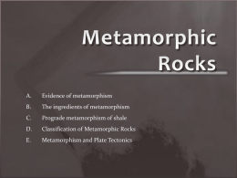 Categories of Metamorphic Rocks