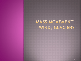 Mass Movement, Wind, Glaciers