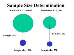 Sample size determination