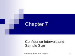 confidence interval