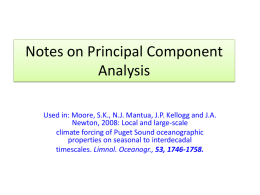 Notes on Principal Component Analysis