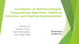 Foundations of Technical Analysis: Computational