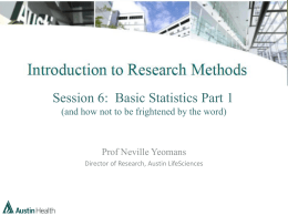 Research Methods lecture 6 and 7 Slides