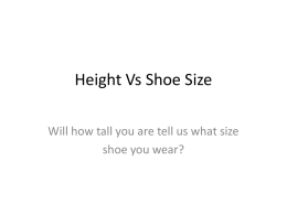 Height Vs Shoe Size