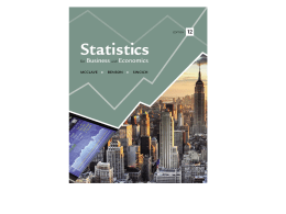 Slides for week 11 lecture 1 - Department of Statistics and Probability