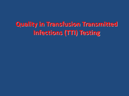 ViewQUALITY CONTROL of TTI