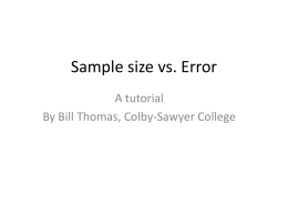 Sample size vs. Error - Colby