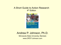 Chapter 8: Quantitative Design in Action Research - ar