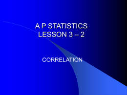 A P STATISTICS LESSON 3 – 2
