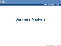 Business Analysis - PowerPoint Presentation - Full version