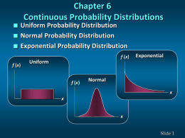 Standard Normal Probability Distribution