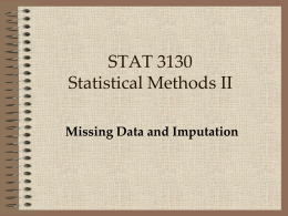 Missing Data and Imputation Strategies