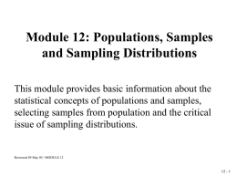 Populations, Samples - Florida International University