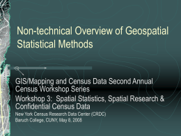 New Methods and Analysis of Spatial Data